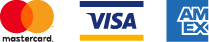 Betaalwijzen Mastercard, Visa, Amercia Express en Sepa
