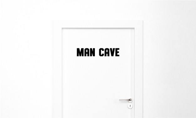 Deursticker 'Man Cave'