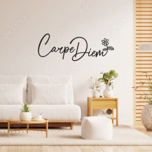 Muursticker Carpe Diem Zwart