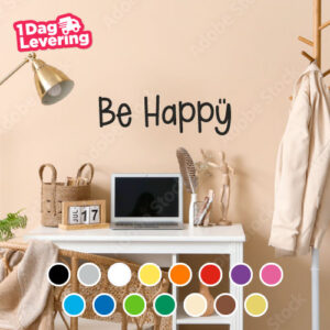 Muursticker Be Happy Thumbnail