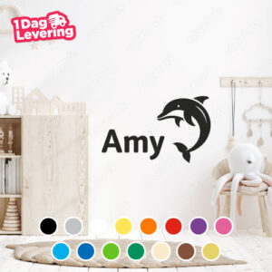 Muursticker Dolfijn met Eigen Naam Thumbnail
