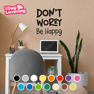 Muursticker Don't Worry Be Happy Thumbnail