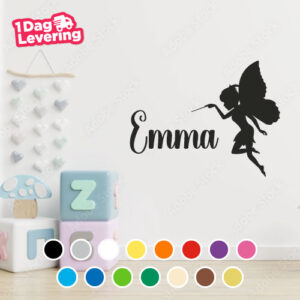 Muursticker Fee met Eigen Naam Thumbnail