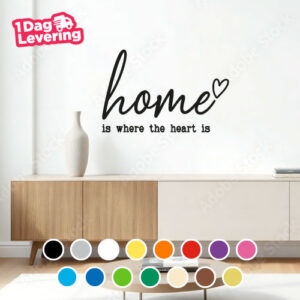 Muursticker Home Is Where The Heart Is Thumbnail