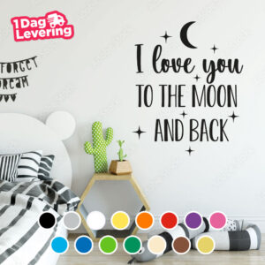 Muursticker I Love You To The Moon And Back Thumbnail