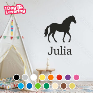 Muursticker Paard met Eigen Naam Thumbnail