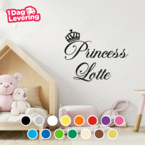 Muursticker Princess Eigen Naam Thumbnail