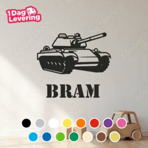 Muursticke Tank met Eigen Naam Thumbnail