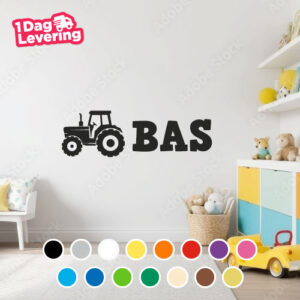 Muursticker Tractor met Eigen Naam Thumbnail