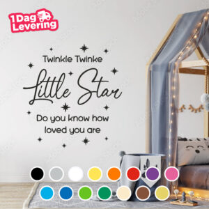 Muursticker Twinkle Twinkle Little Star Do You Know How Loved You Are Thumbnail