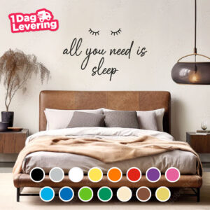 Muursticker All You Need Is Sleep Thumbnail