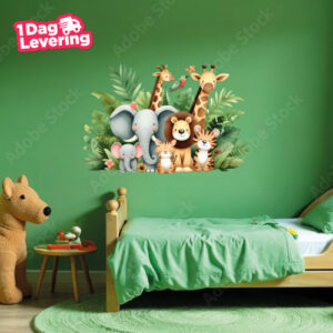 MuurstickerSafari Dieren Samen Thumbnail