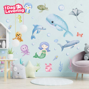 Muursticker Set Oceaan Dieren Thumbnail