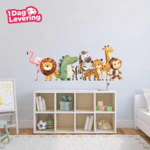 Muursticker Set Verschillende Safari Dieren Formaten Thumbnail