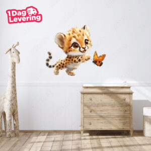 Muursticker Tijger En Vlinder Thumbnail