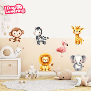 Muursticker Set Safari Dieren Thumbnail