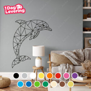 Muursticker Dolfijn Geometrisch Thumbnail