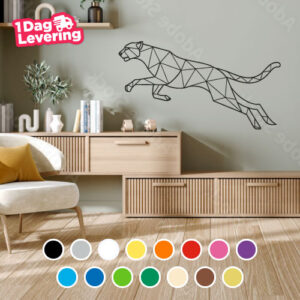 Muursticker Jaguar Geometrisch Thumbnail