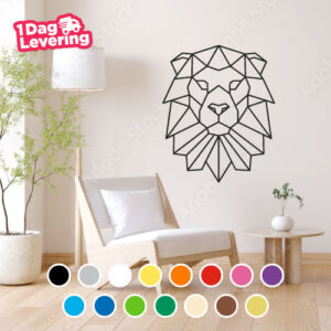 Muursticker Leeuw Geometrisch Thumbnail