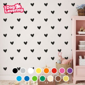 Muursticker Set Hartjes Thumbnail