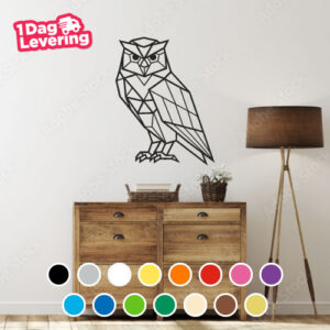 Muursticker Uil Geometrisch Thumbnail