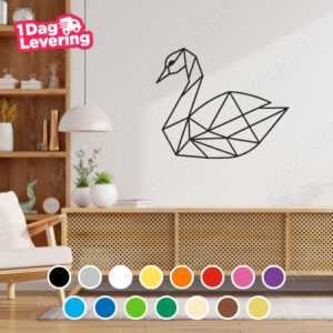 Muursticker Zwaan Geometrisch Thumbnail